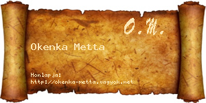 Okenka Metta névjegykártya