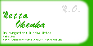 metta okenka business card